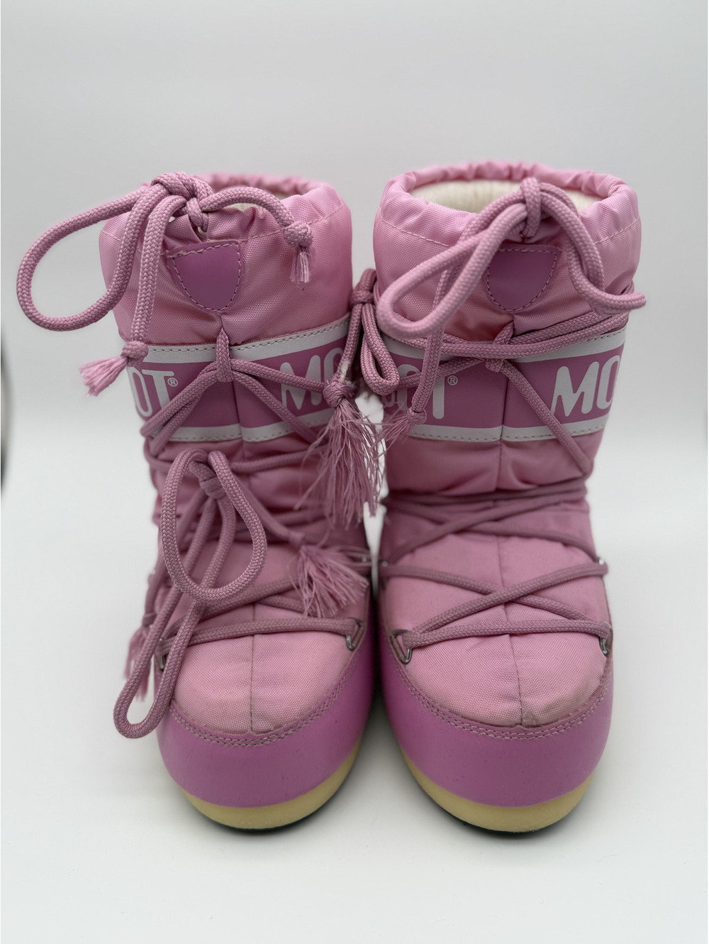 Moon Boot Icon Kids Pink Nylon Snow Boots, Size 10C / 12.5 US